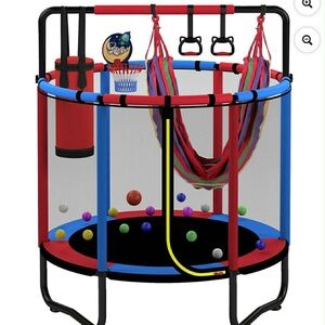 Colorful Kids Indoor Playset with Trampoline